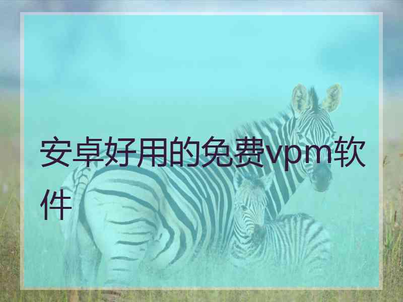 安卓好用的免费vpm软件