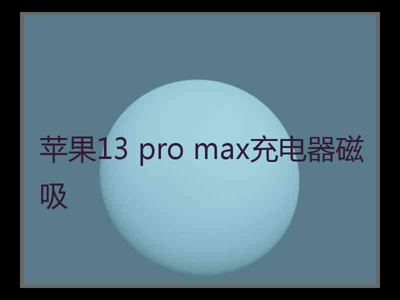 苹果13 pro max充电器磁吸