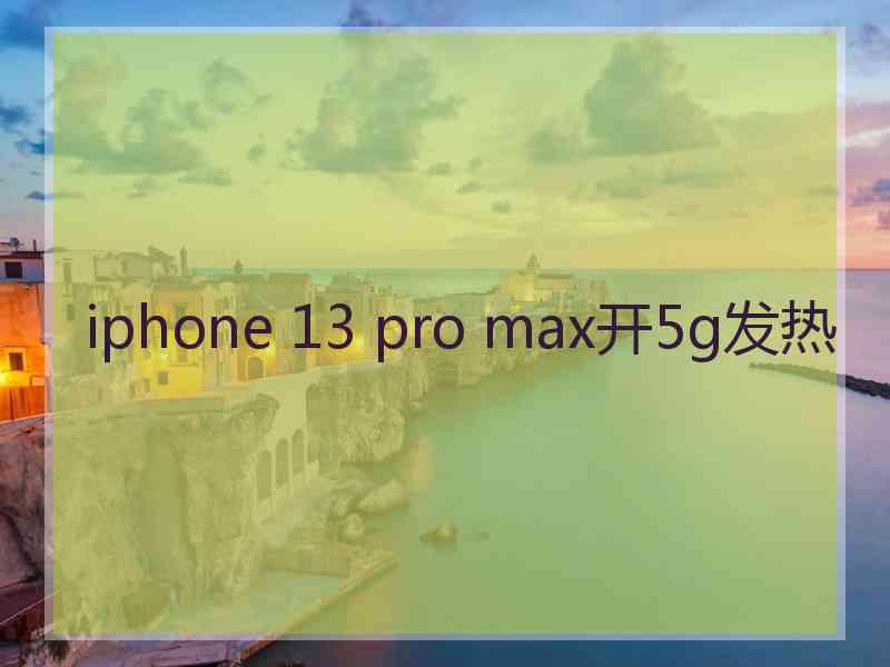 iphone 13 pro max开5g发热