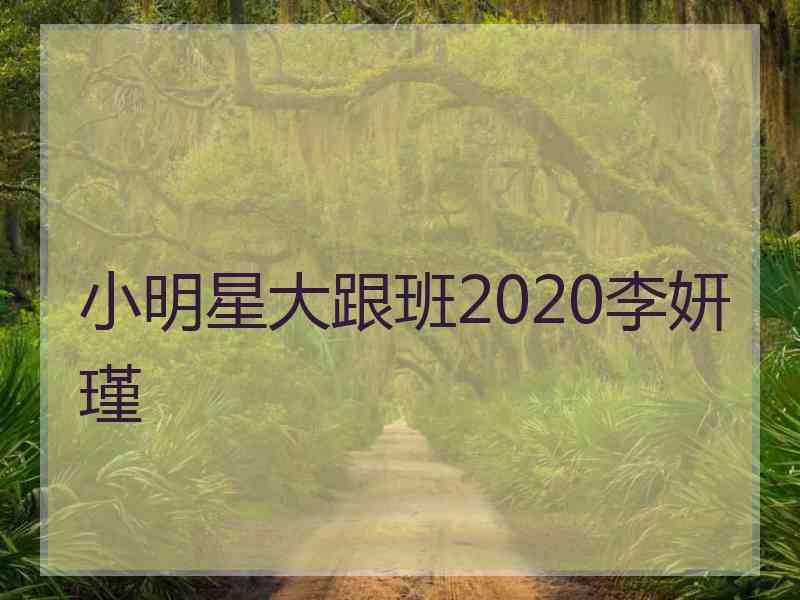 小明星大跟班2020李妍瑾