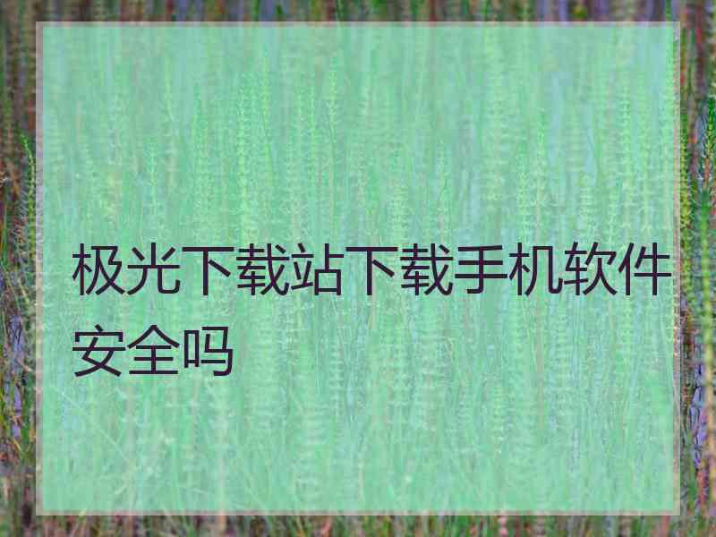 极光下载站下载手机软件安全吗