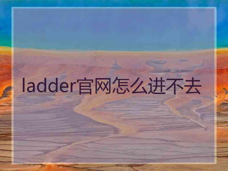 ladder官网怎么进不去