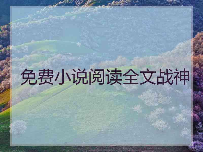 免费小说阅读全文战神