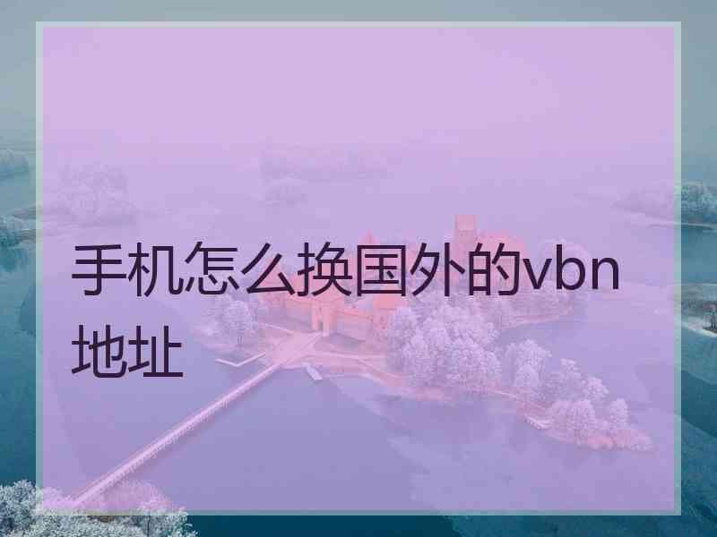 手机怎么换国外的vbn地址