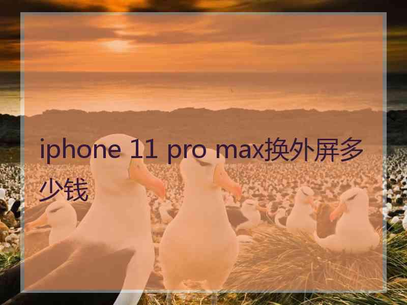 iphone 11 pro max换外屏多少钱