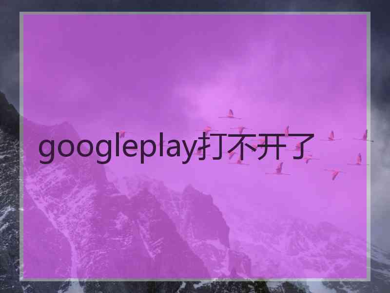 googleplay打不开了