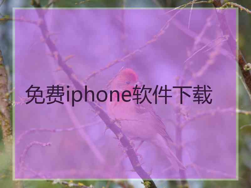 免费iphone软件下载