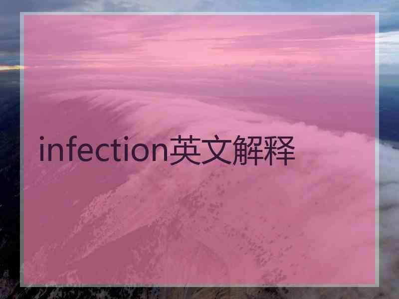 infection英文解释