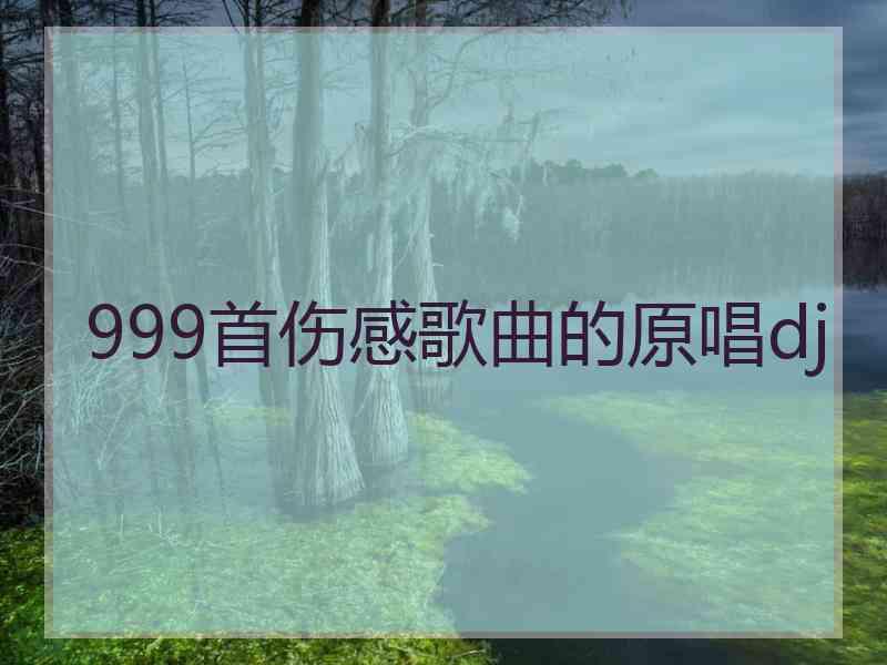 999首伤感歌曲的原唱dj