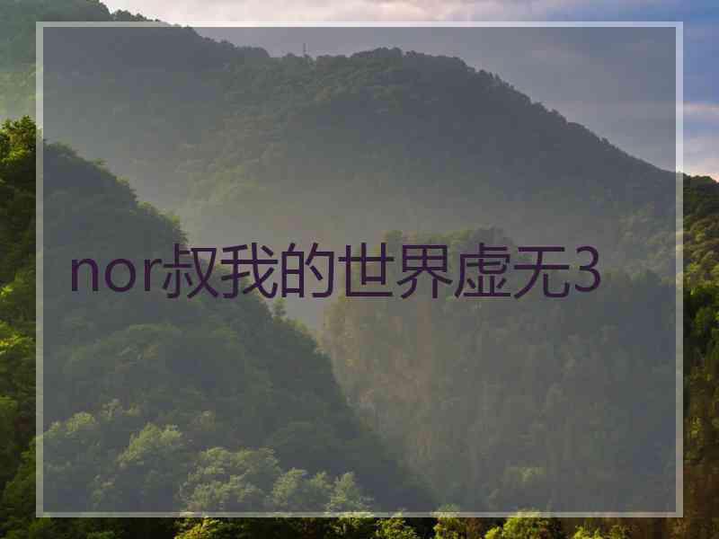 nor叔我的世界虚无3