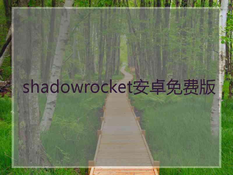 shadowrocket安卓免费版