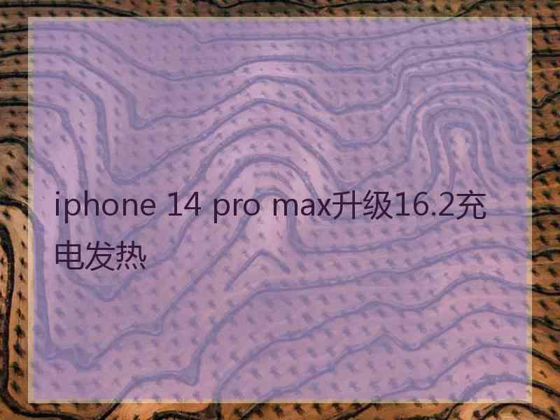 iphone 14 pro max升级16.2充电发热