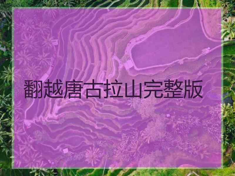 翻越唐古拉山完整版