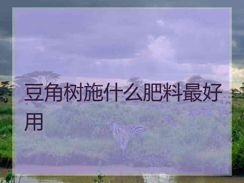 豆角树施什么肥料最好用