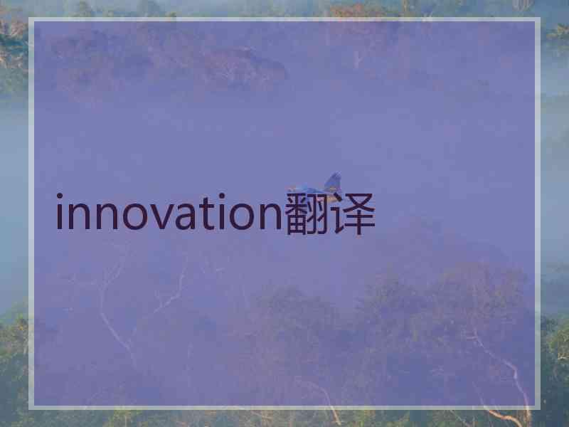 innovation翻译