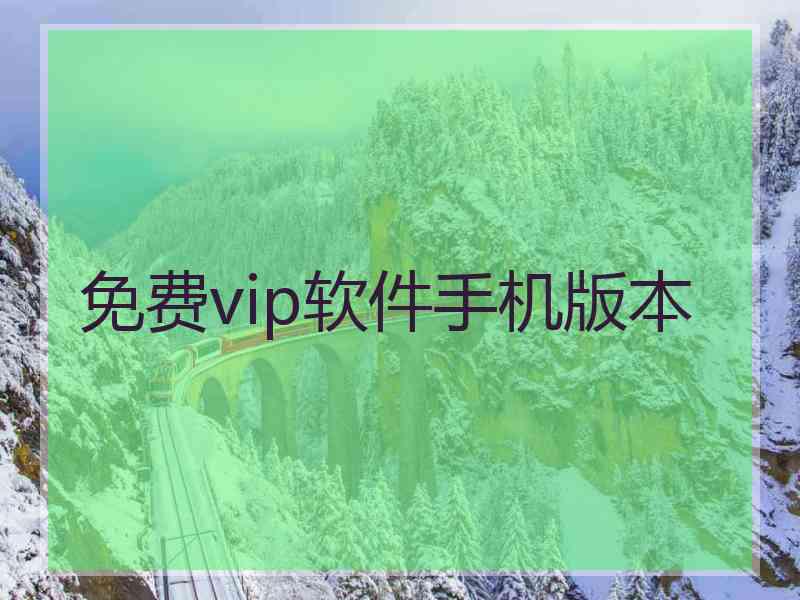 免费vip软件手机版本