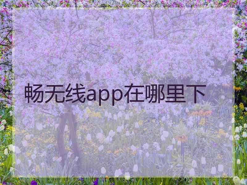 畅无线app在哪里下