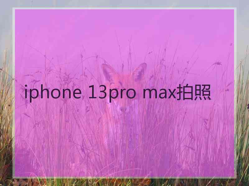 iphone 13pro max拍照