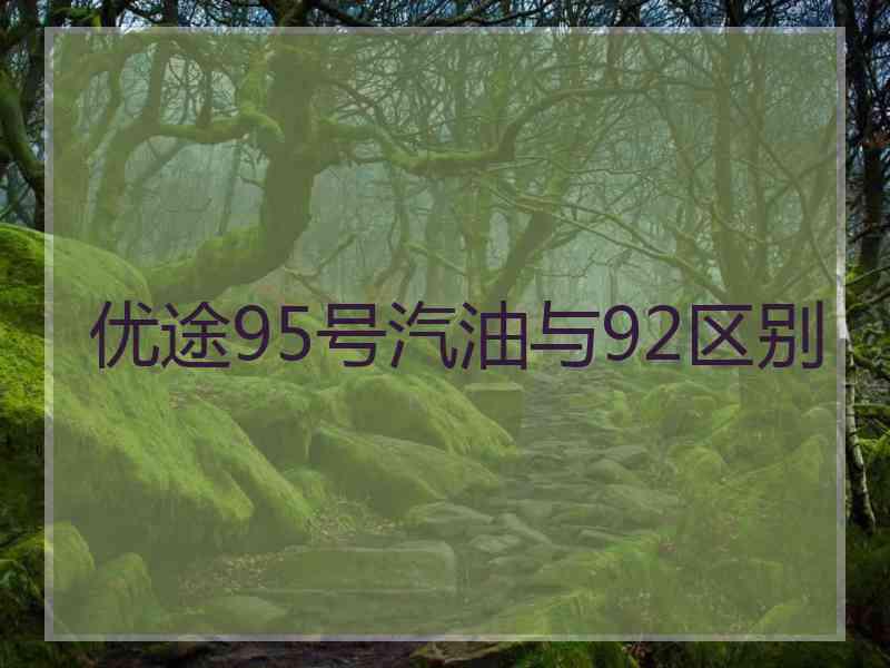 优途95号汽油与92区别