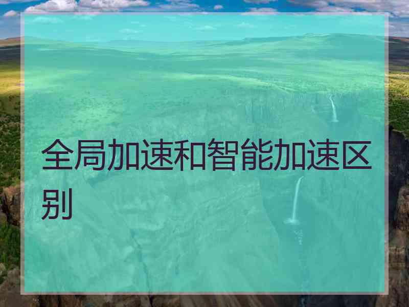 全局加速和智能加速区别