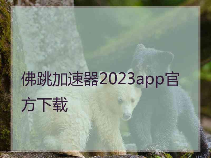 佛跳加速器2023app官方下载