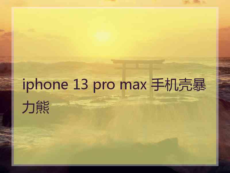 iphone 13 pro max 手机壳暴力熊