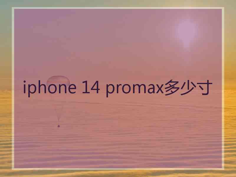 iphone 14 promax多少寸