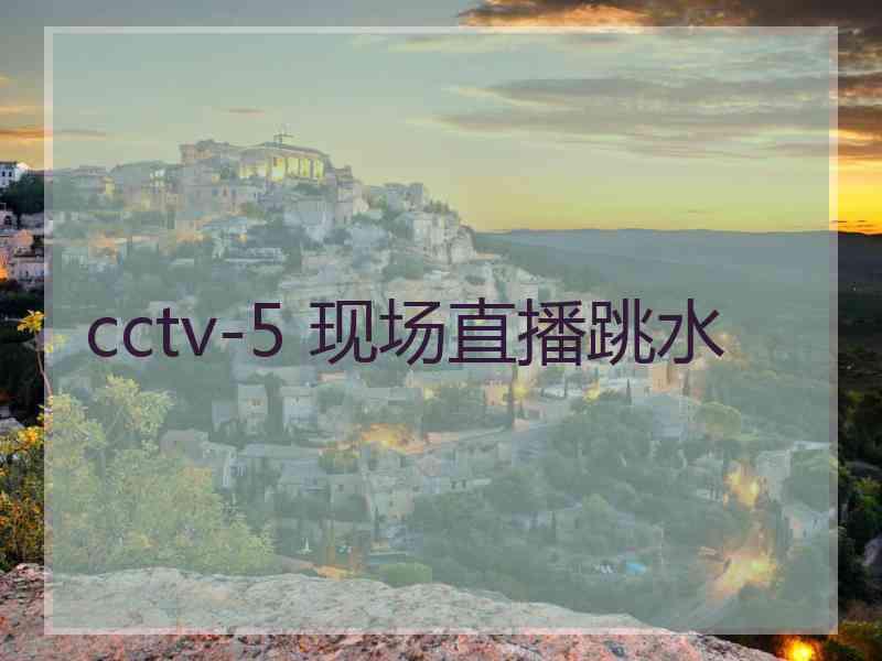 cctv-5 现场直播跳水