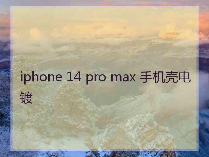 iphone 14 pro max 手机壳电镀