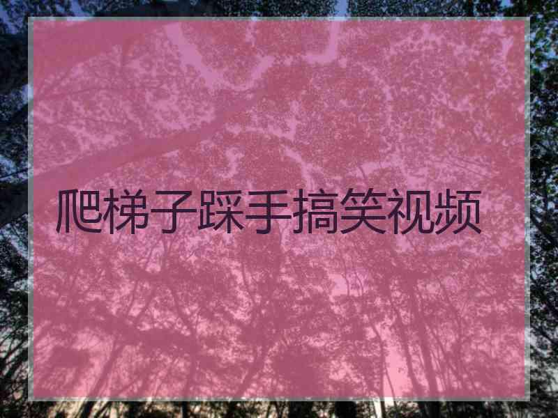 爬梯子踩手搞笑视频