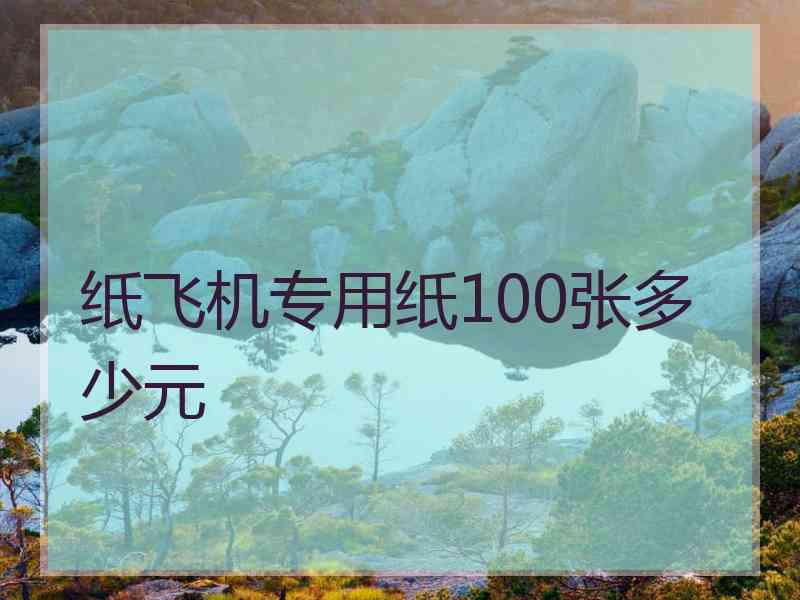 纸飞机专用纸100张多少元