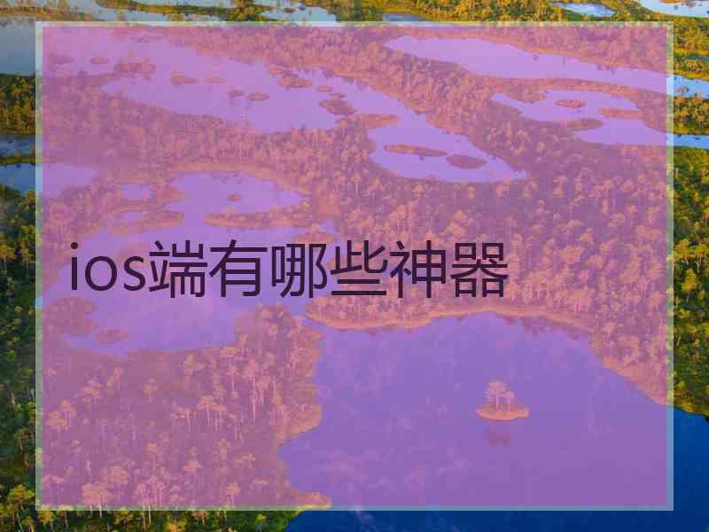 ios端有哪些神器