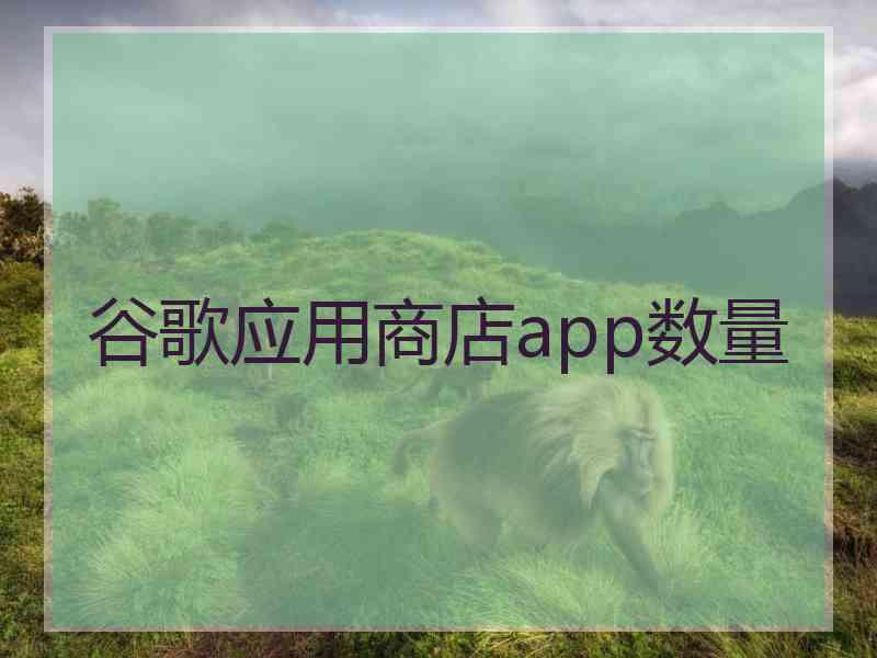 谷歌应用商店app数量