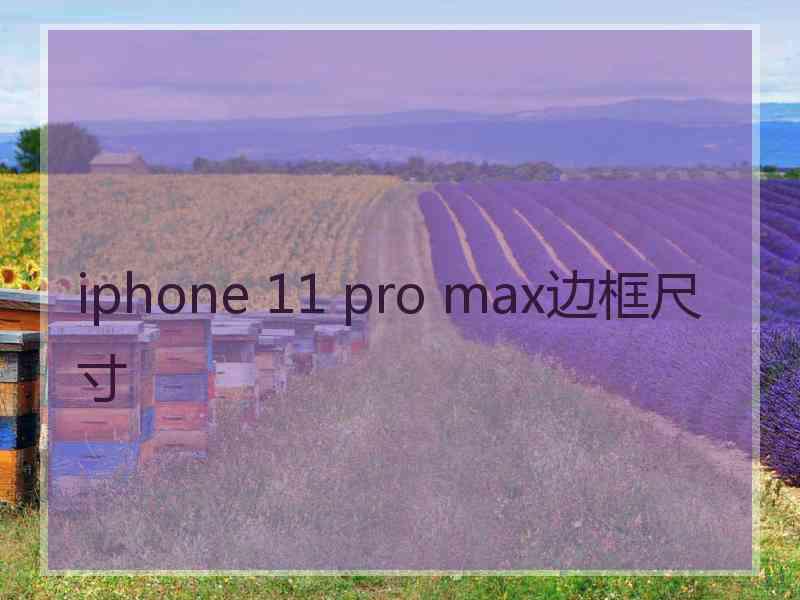 iphone 11 pro max边框尺寸