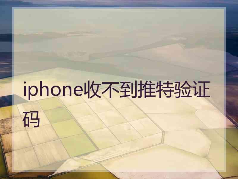 iphone收不到推特验证码