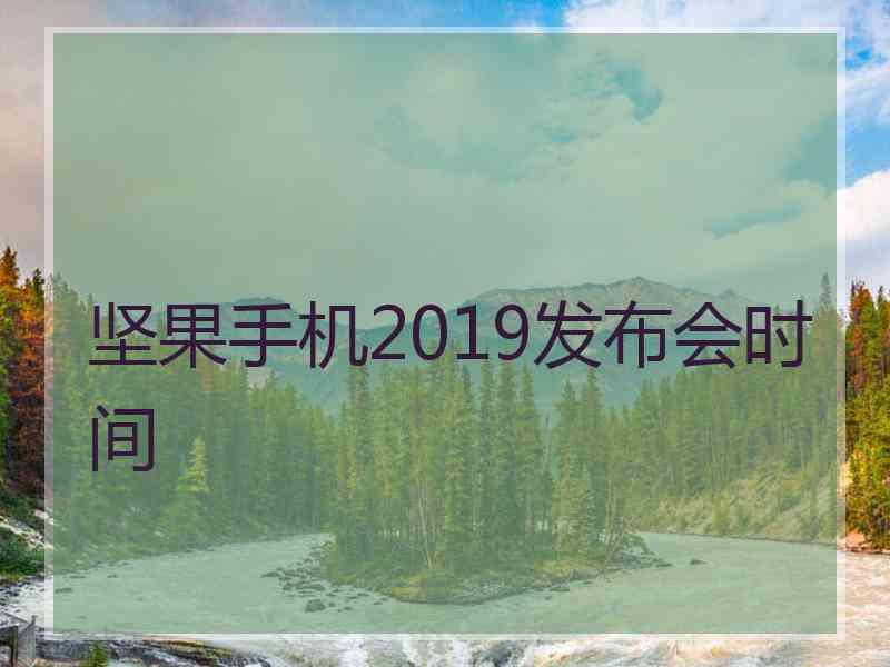 坚果手机2019发布会时间