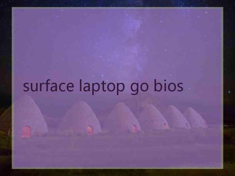 surface laptop go bios