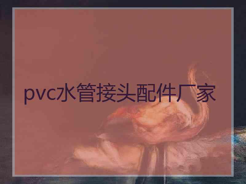 pvc水管接头配件厂家