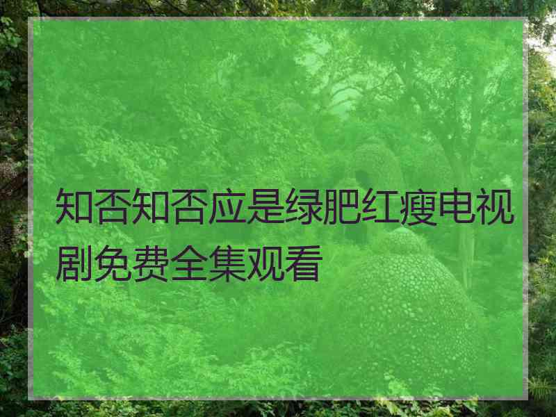 知否知否应是绿肥红瘦电视剧免费全集观看