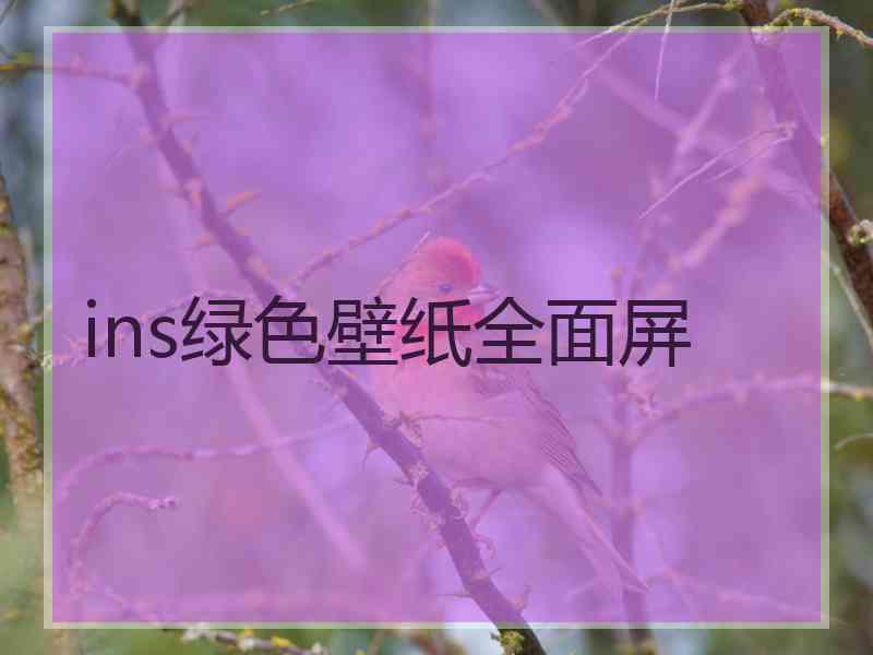 ins绿色壁纸全面屏