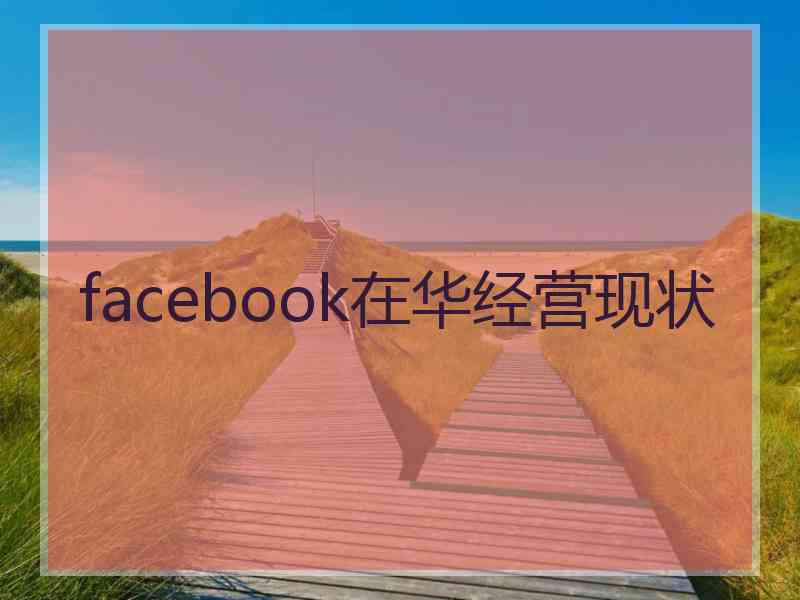 facebook在华经营现状