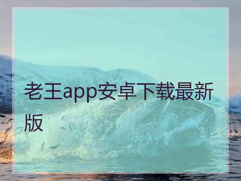 老王app安卓下载最新版