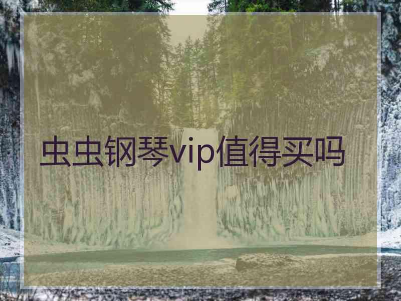 虫虫钢琴vip值得买吗