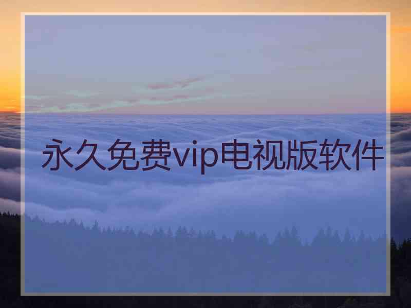 永久免费vip电视版软件