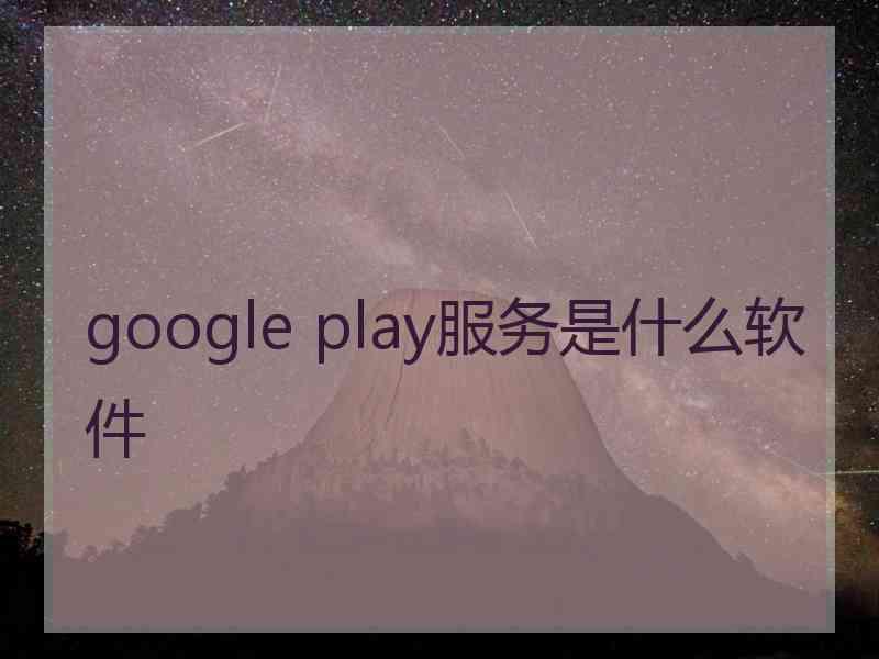 google play服务是什么软件