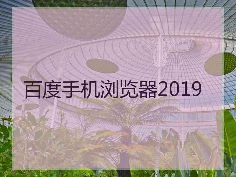 百度手机浏览器2019