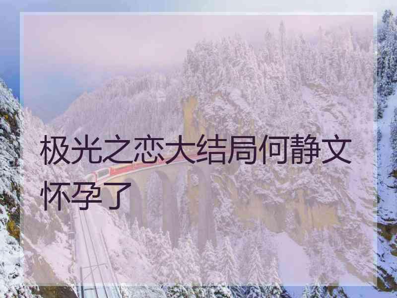 极光之恋大结局何静文怀孕了