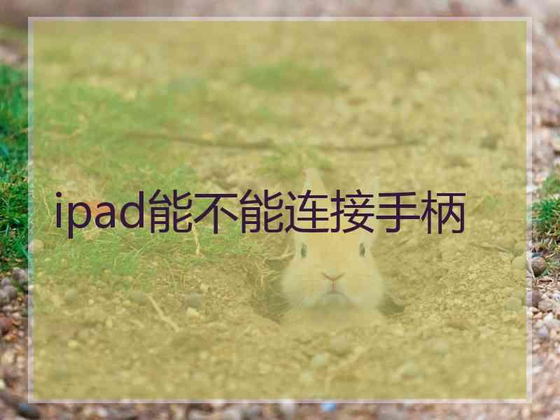 ipad能不能连接手柄