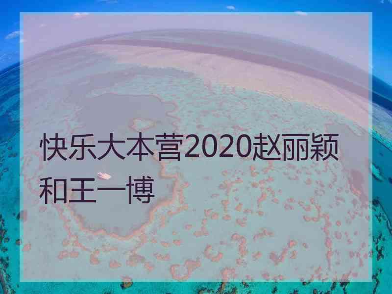 快乐大本营2020赵丽颖和王一博