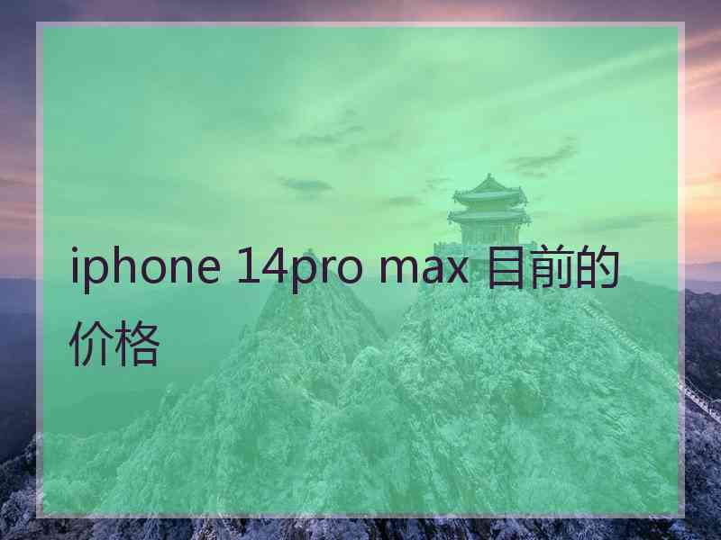 iphone 14pro max 目前的价格